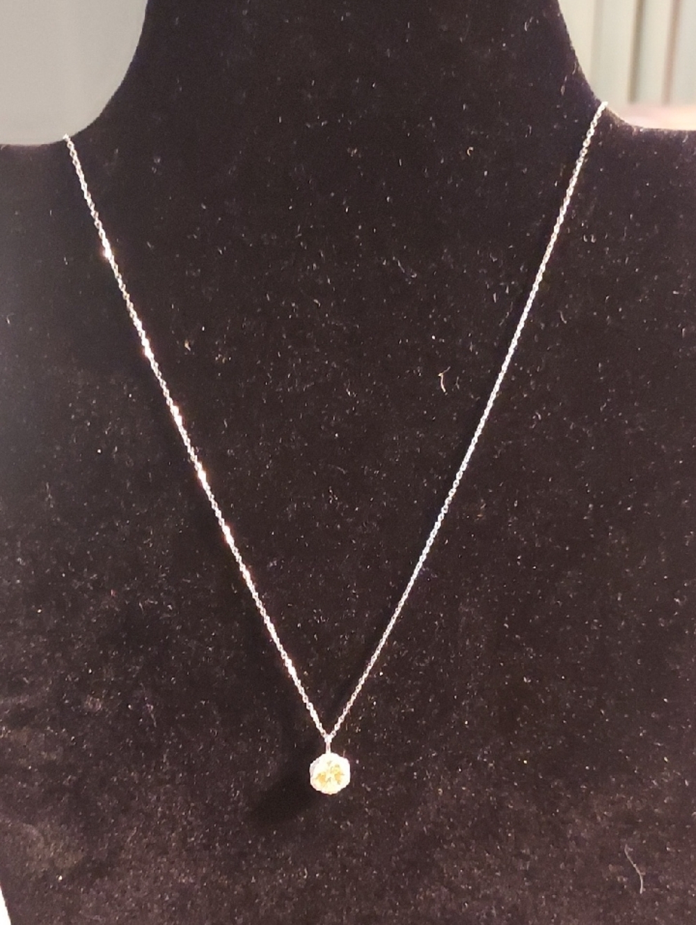 Delicate Sterling Silver Moissanite Pendant Necklace CTTW